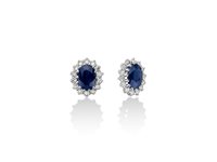 Orecchini Miluna Donna Le Gemme Preziose in Oro Zaffiro blu ERD2498